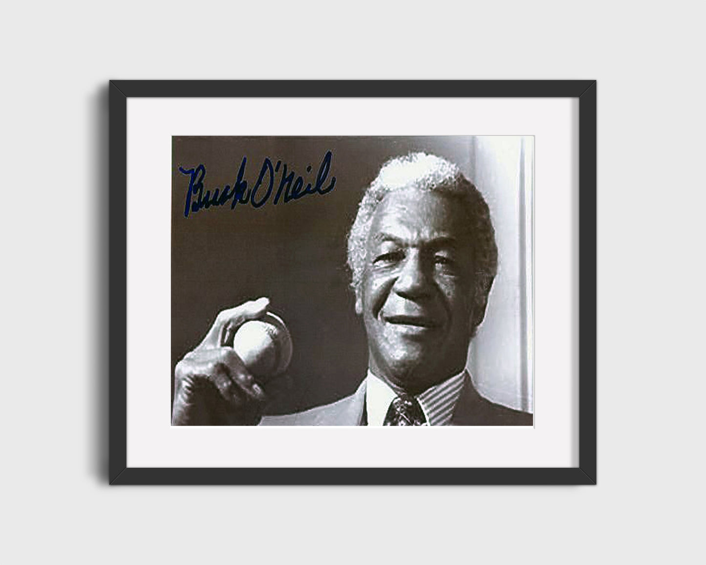 Buck ONeil Autograph Print - Dugout Smile - Baseballs Gentle Giant