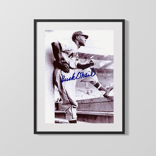Buck ONeil Autograph Print - Dugout View - Negro Leagues Legend