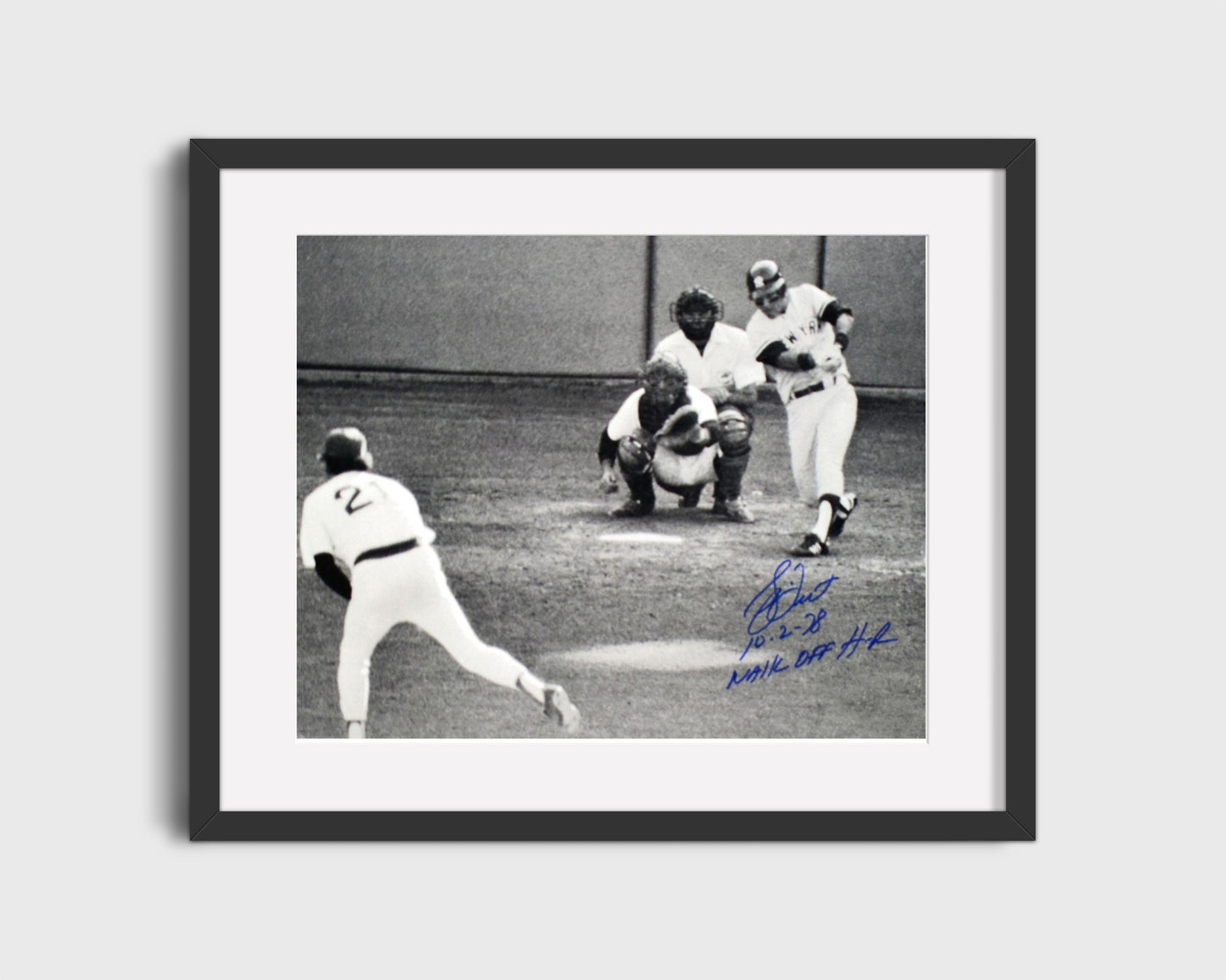 Bucky Dent Autograph Print - Walk-Off HR - Bronx Heroics