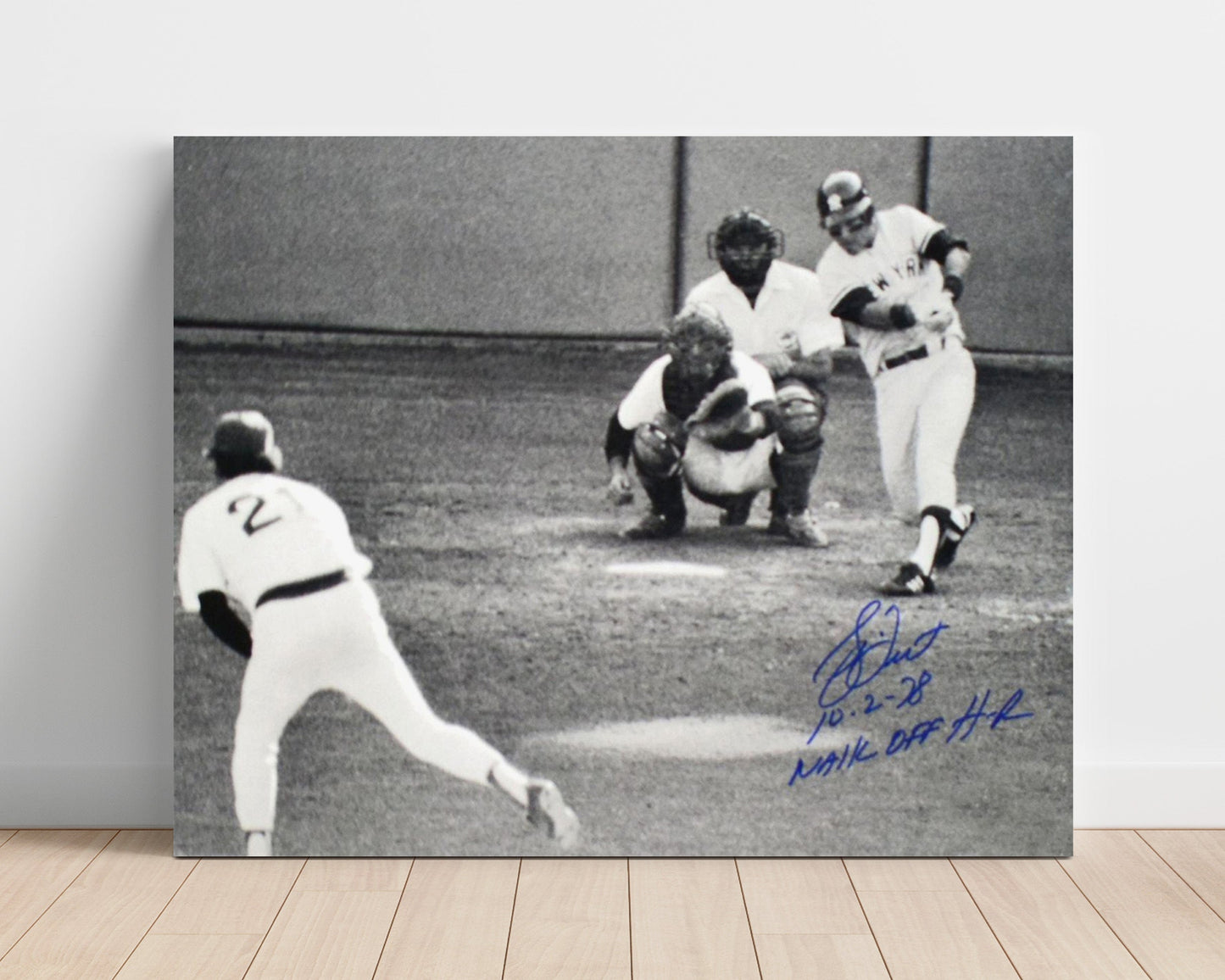 Bucky Dent Autograph Poster - Walk-Off HR - Bronx Heroics