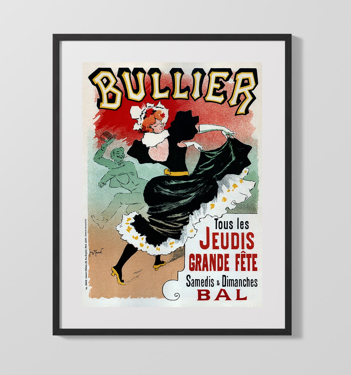 Bullier Theater Grande Fête Vintage Burlesque Theater Wall Art 16x20 Gallery Frame wall art print – Burlesque Poster decor