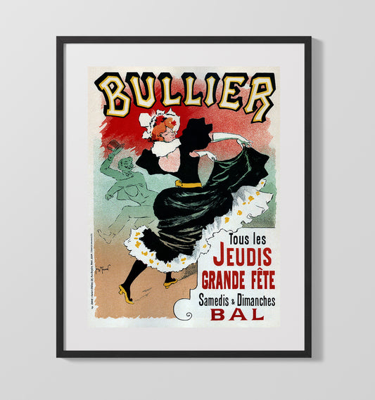 Bullier Theater Grande Fête Vintage Burlesque Theater Wall Art 16x20 Gallery Framed Artwork wall art print – vintage burlesque decor