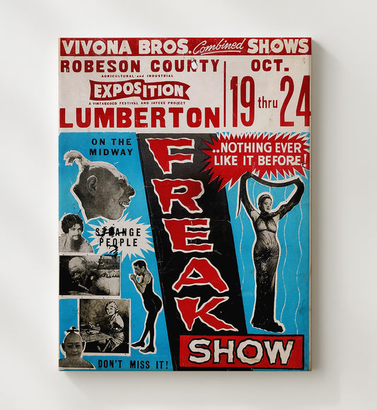Freak Show - Vivona Bros - Gallery Frame vintage burlesque poster wall art