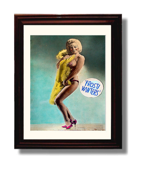 Frosti Winters Burlesque Star Vintage Cabaret Wall Art 8x10 Beveled Frame wall art print – Burlesque Poster decor