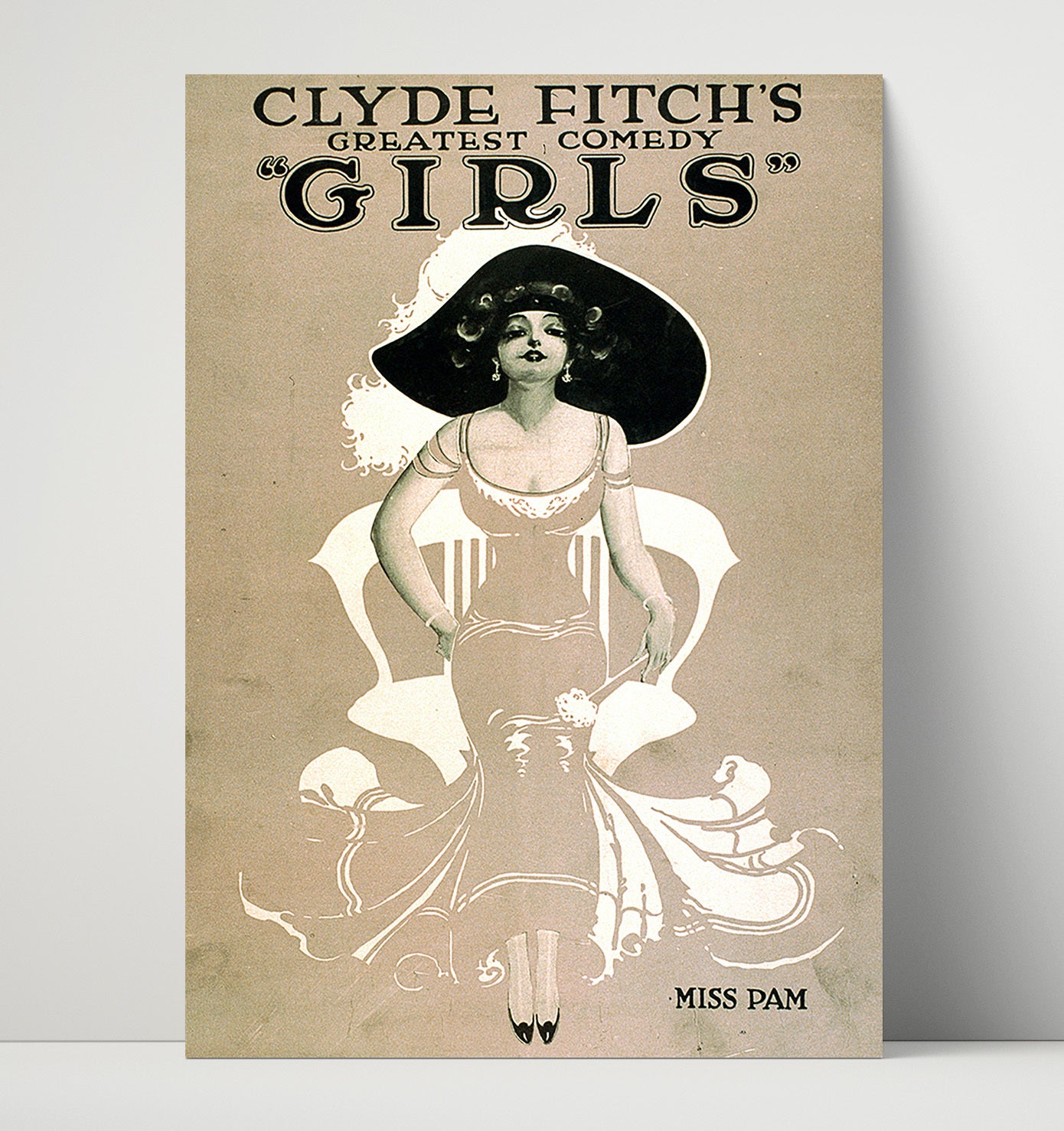 Girls Clyde Fitch Comedy Vintage Burlesque Theater Wall Art 16x20 Unframed Print wall art print – Burlesque Poster decor
