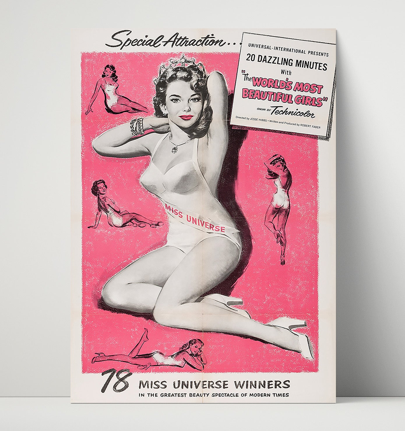 The Worlds Most Beautiful Girls Miss Universe 16x20 Unframed Print wall art print – Burlesque Poster decor