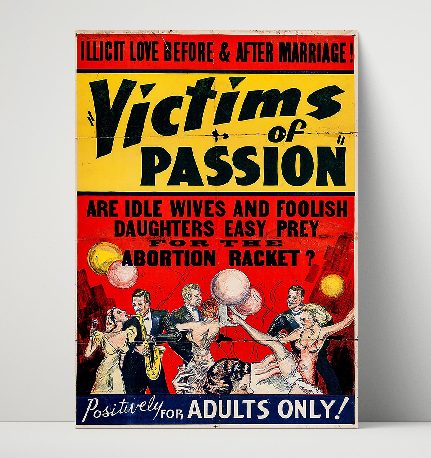 Victims of Passion Adults Only Show 16x20 Unframed Print wall art print – Burlesque Poster decor