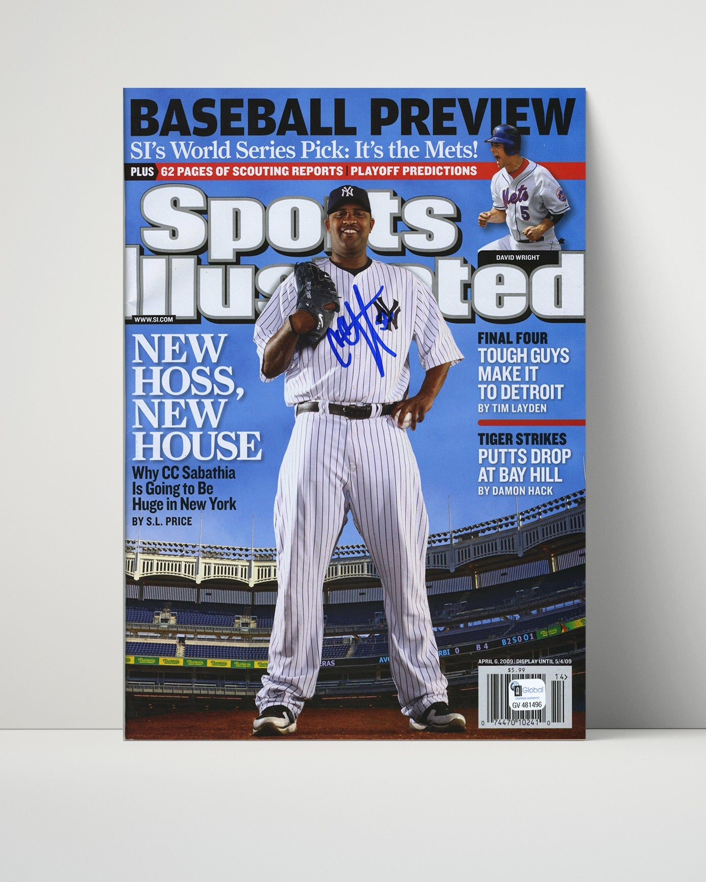 CC Sabathia Autograph SI Poster - 2009 Preview - New York Heat