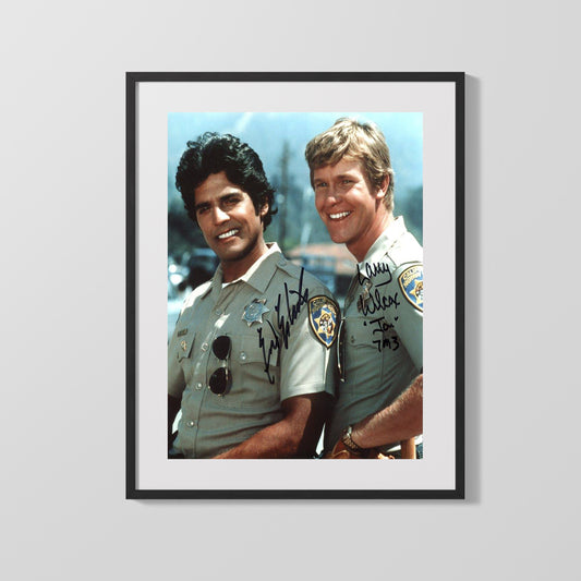 CHiPs - Cast Portrait - California Highway Patrol Autograph Print