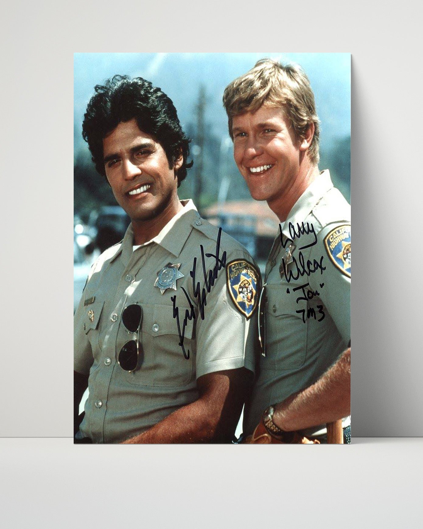 CHiPs - Cast Portrait - California Highway Patrol Autograph Print Unframed