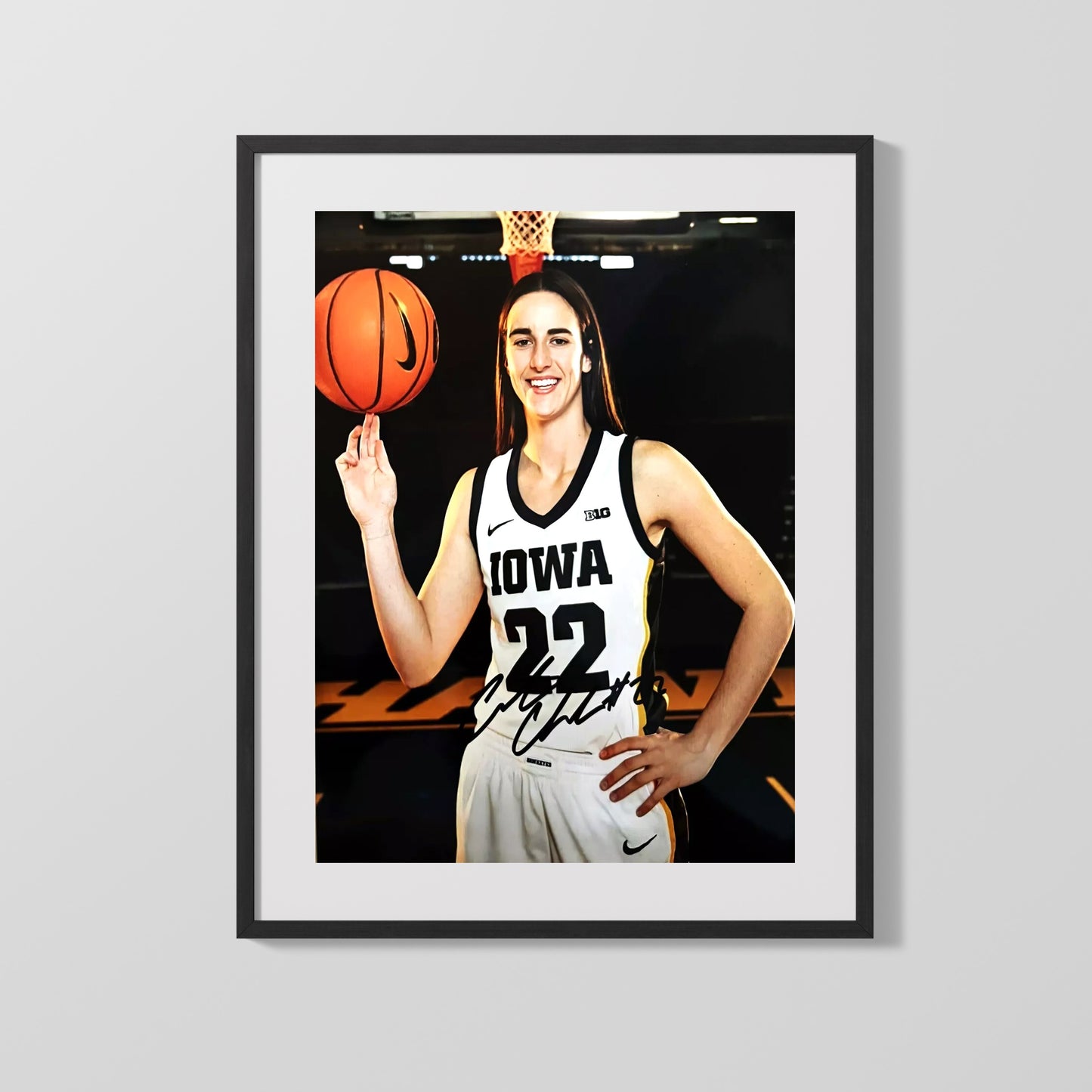 Caitlin Clark Autograph Print - Iowa Spotlight - Hawkeye Sharp Shooter