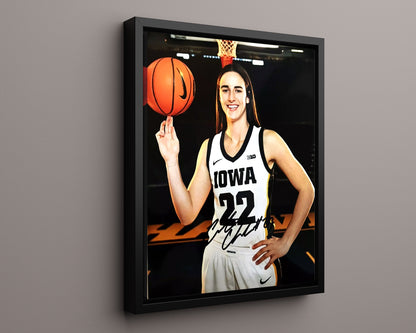 Caitlin Clark Autograph Print - Iowa Spotlight - Hawkeye Sharp Shooter