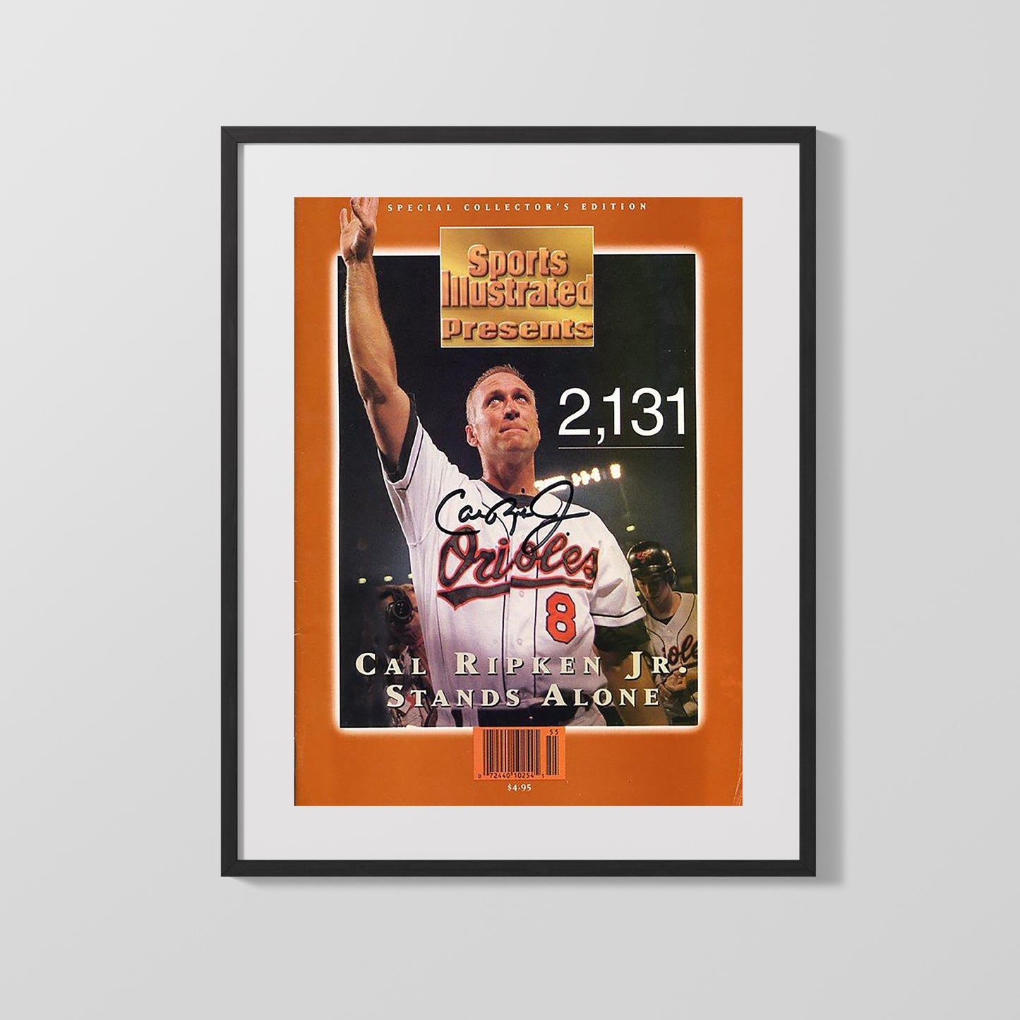 Cal Ripken Jr. Autograph SI Print - 2131 Streak 1995 - Iron Man Immortalized