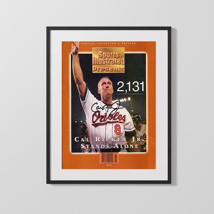 Cal Ripken Jr. Autograph SI Print - 2131 Streak 1995 - Iron Man Immortalized