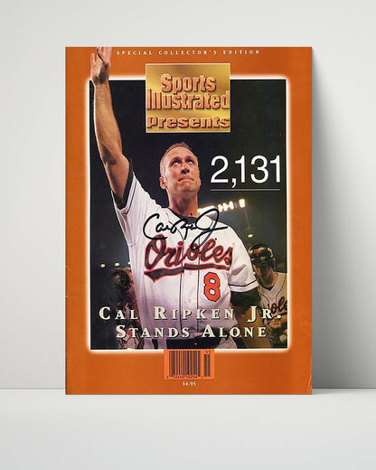 Cal Ripken Jr. Autograph SI Poster - 2131 Streak 1995 - Iron Man Immortalized