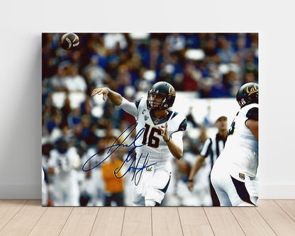 California Autograph Print - Jared Goff Golden Arm - Bear Bombs Away