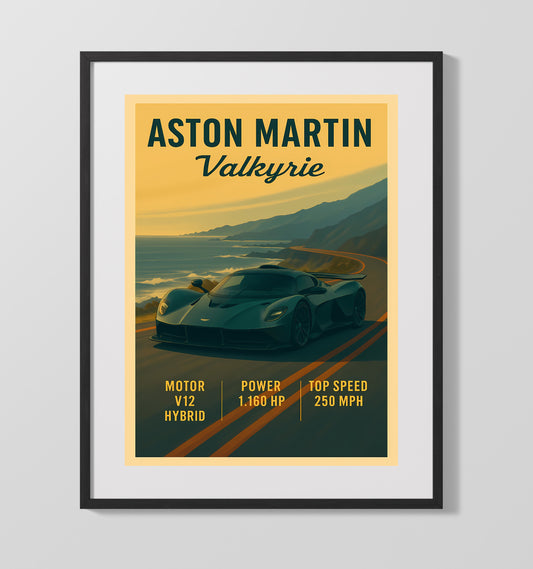 Aston Martin V12 Vantage Grand Touring V12 Vintage Wall Art 16x20 Gallery Framed Artwork wall art print – automotive decor