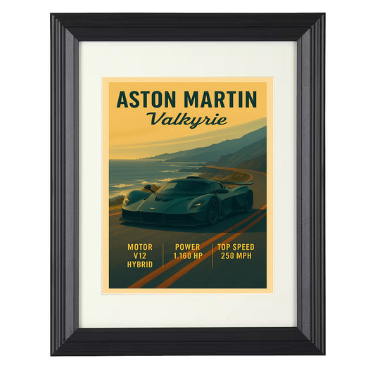 Aston Martin V12 Vantage - Grand Touring V12 8x10 black framed car print