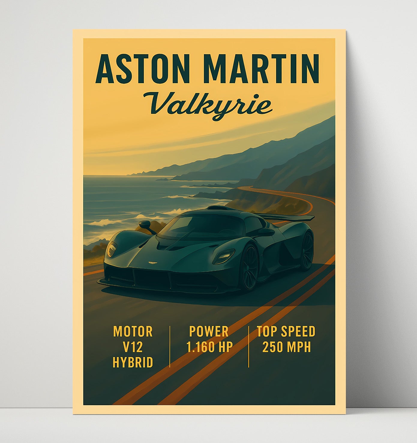 Aston Martin V12 Vantage Grand Touring V12 Vintage 16x20 Unframed Print automotive wall art print – Automotive Wall Art decor