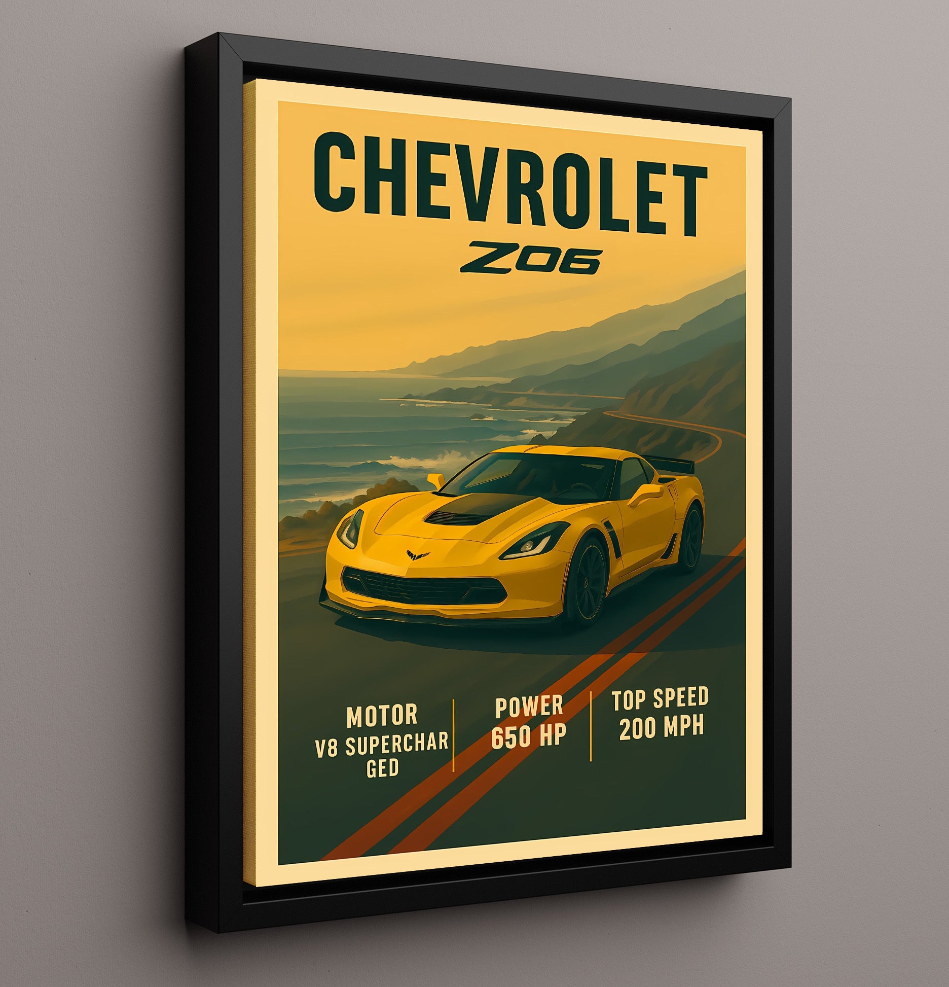 Aston Martin Valkyrie Hybrid Hypercar Aero Vintage 16x20 Framed Canvas automotive wall art print – Automotive Wall Art decor