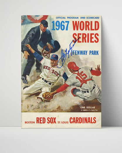 Carlton Fisk Autograph Poster - Fight with Munson - Classic Rivalry