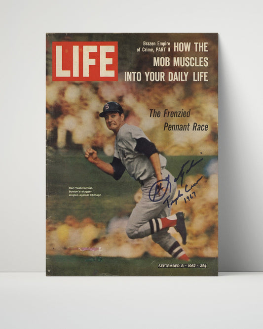 Carlton Fisk Autograph Poster - Red Sox Close Up - Pudge Focused