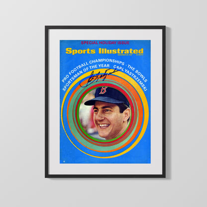 Carl Yastrzemski Autograph SI Print - Sportsman of the Year 1967 - Triple Crown Glory