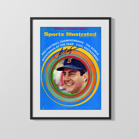 Carl Yastrzemski Autograph SI Print - Sportsman of the Year 1967 - Triple Crown Glory