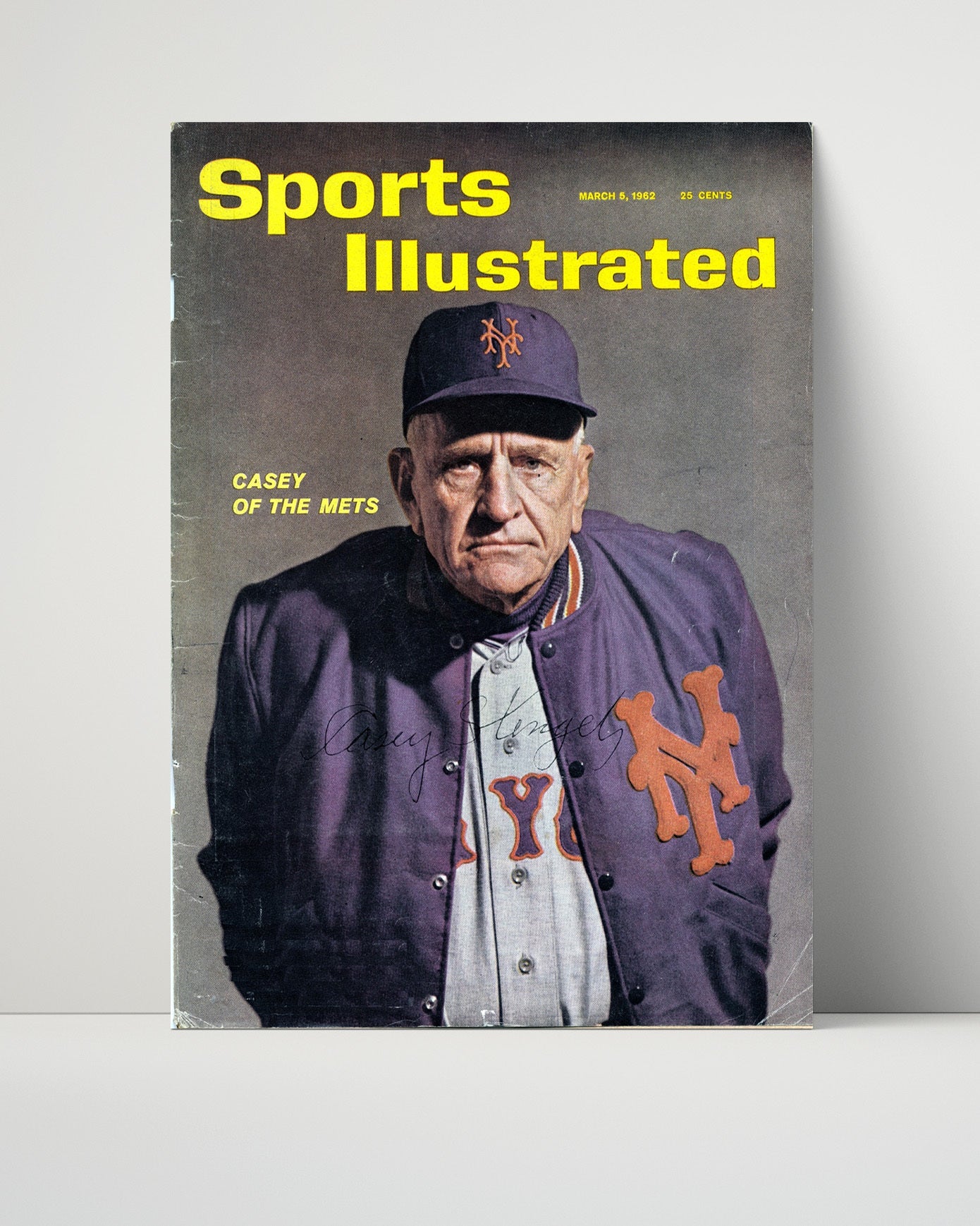 Casey Stengel Autograph SI Poster - Mets Manager - Old Perfessor Grit