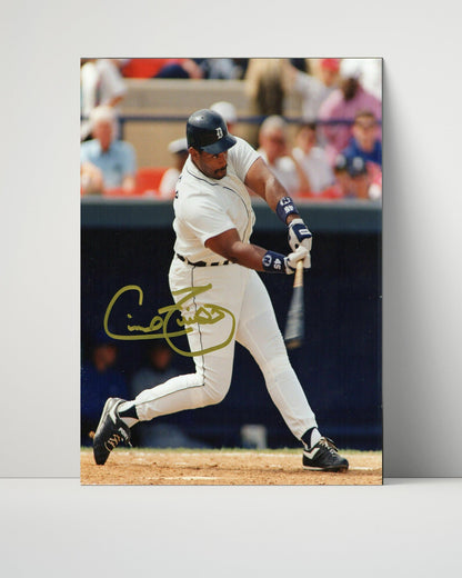 Cecil Fielder Autograph Poster - HR Swing - Big Daddy Blast