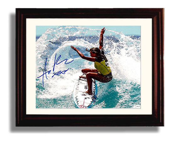 Alana Blanchard Surfing Wave Ride Celebrity Wall Art 8x10 Beveled Frame celebrity wall art print
