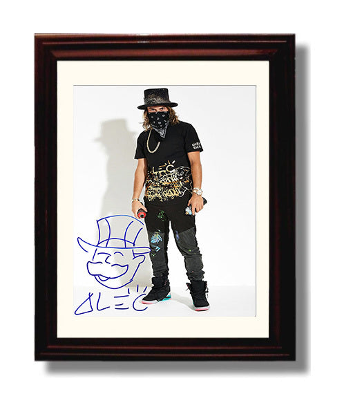 Alec Monopoly Graffiti Tag Artist Portrait Celebrity Wall Art 8x10 Beveled Frame celebrity wall art print