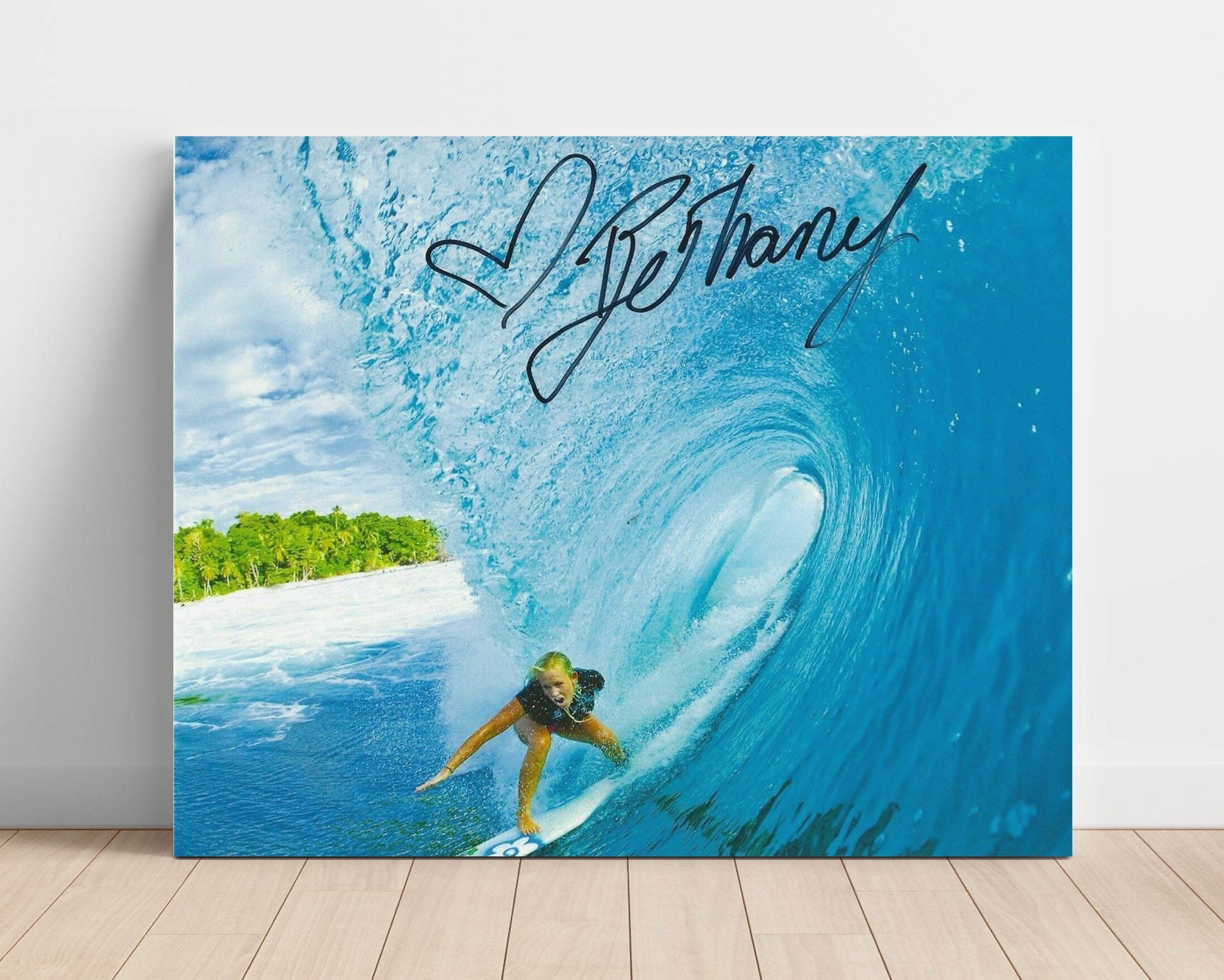 Bethany Hamilton – Surfing Inside an Ocean Barrel unframed semi-gloss poster print