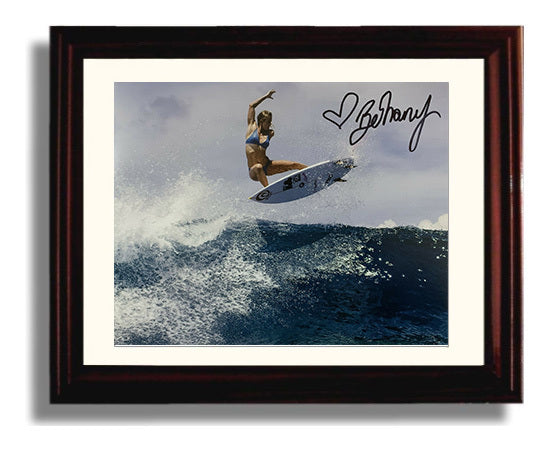 Bethany Hamilton Surf Aerial Above Breaking Wave Celebrity Wall Art 8x10 Beveled Frame celebrity wall art print