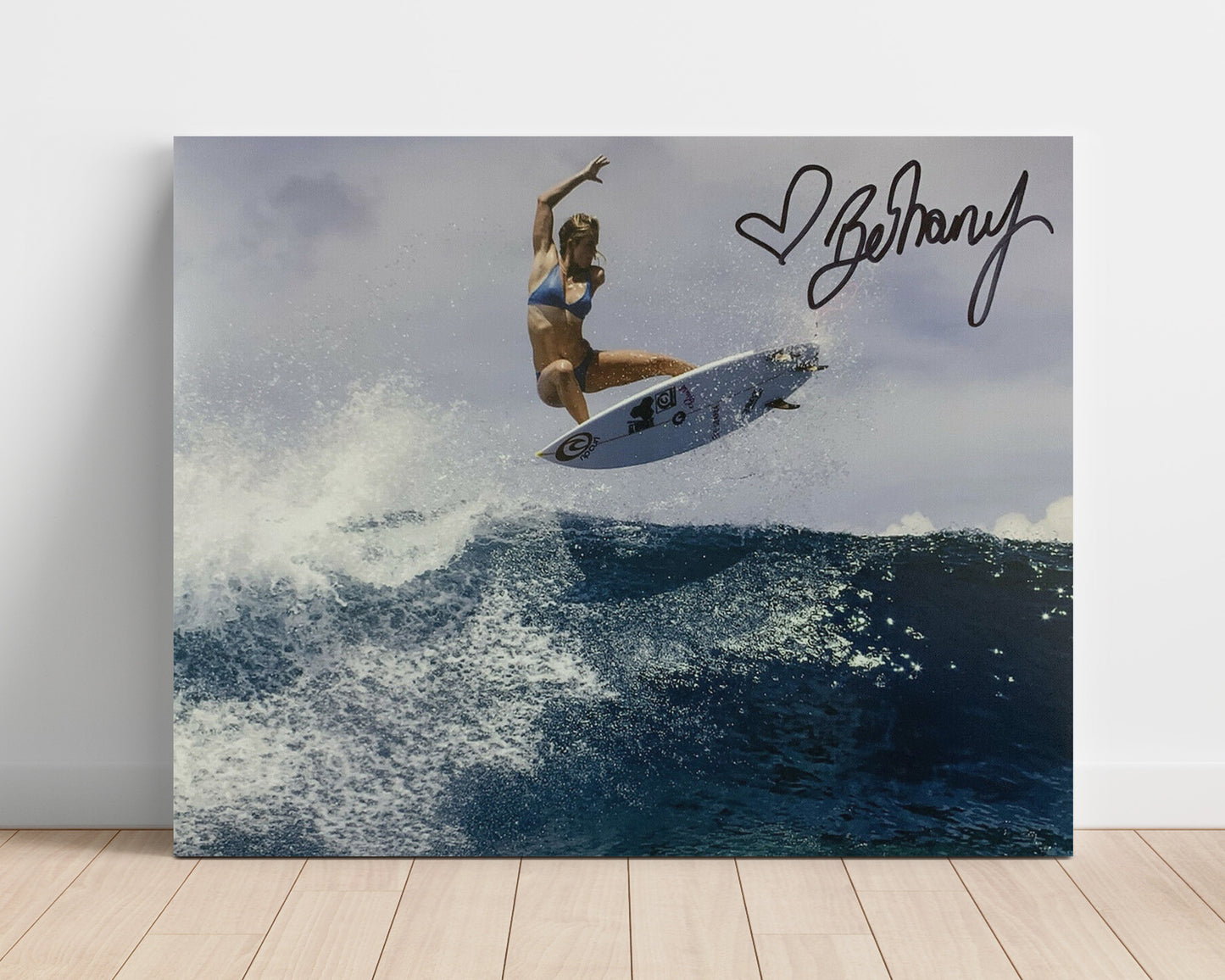 Bethany Hamilton – Surf Aerial Above a Breaking Wave unframed semi-gloss poster print