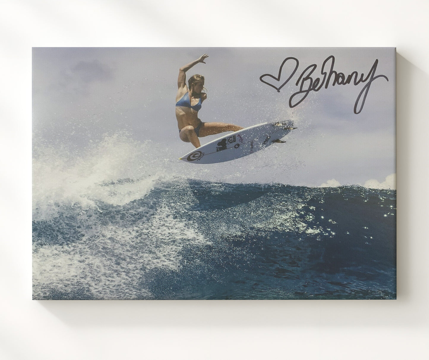 Bethany Hamilton Surf Aerial Above Breaking Wave Celebrity Wall Art 20x24 Canvas celebrity wall art print