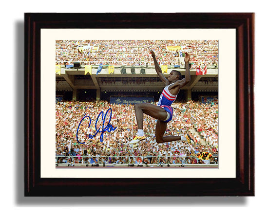 Carl Lewis Olympic Long Jump Barcelona 1992 Celebrity Wall Art 8x10 Beveled Frame celebrity wall art print