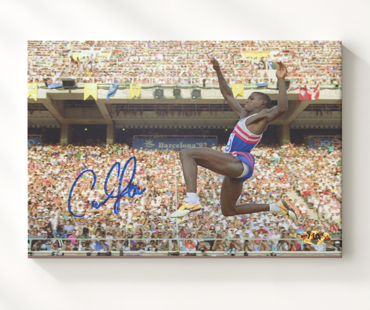 Carl Lewis Olympic Long Jump Barcelona 1992 Celebrity Wall Art 20x24 Canvas celebrity wall art print