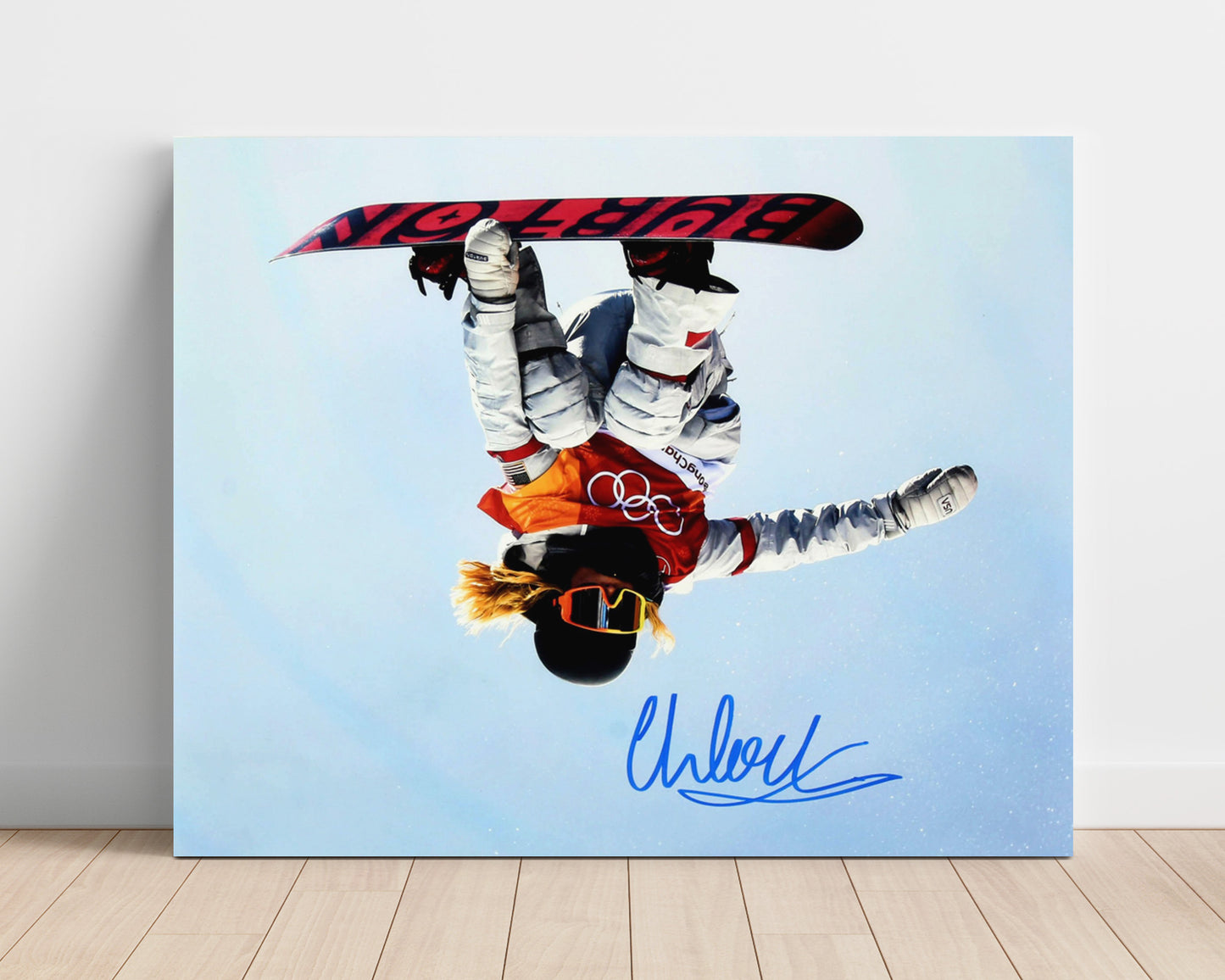 Chloe Kim – Olympic Halfpipe Inverted Aerial unframed semi-gloss poster print