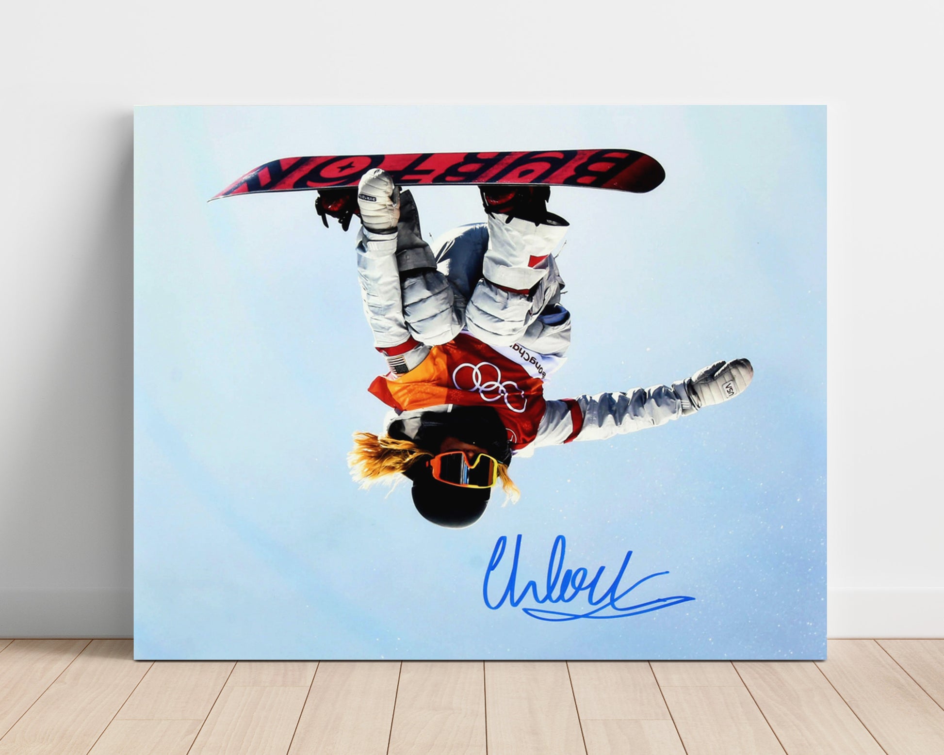 Chloe Kim – Olympic Halfpipe Inverted Aerial unframed semi-gloss poster print