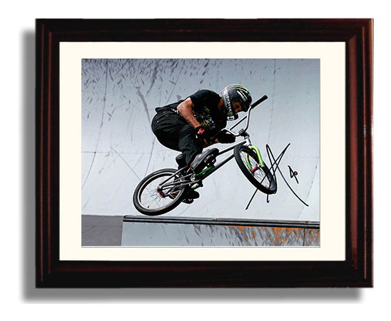 Dave Mirra BMX Freestyle Ramp Air Celebrity Wall Art 8x10 Beveled Frame celebrity wall art print
