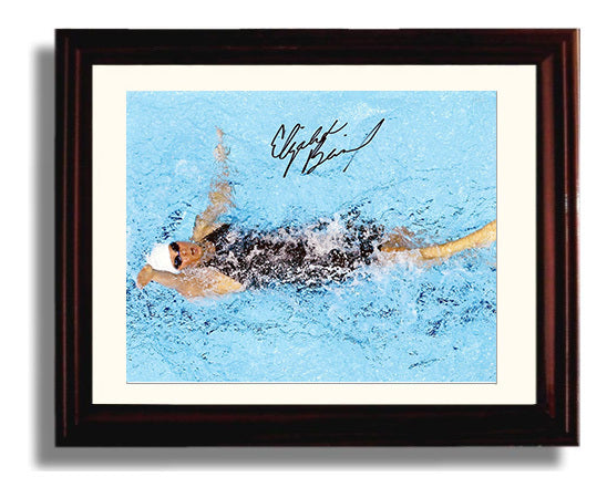 Elizabeth Beisel Olympic Backstroke Swimming Race Celebrity Wall Art 8x10 Beveled Frame celebrity wall art print