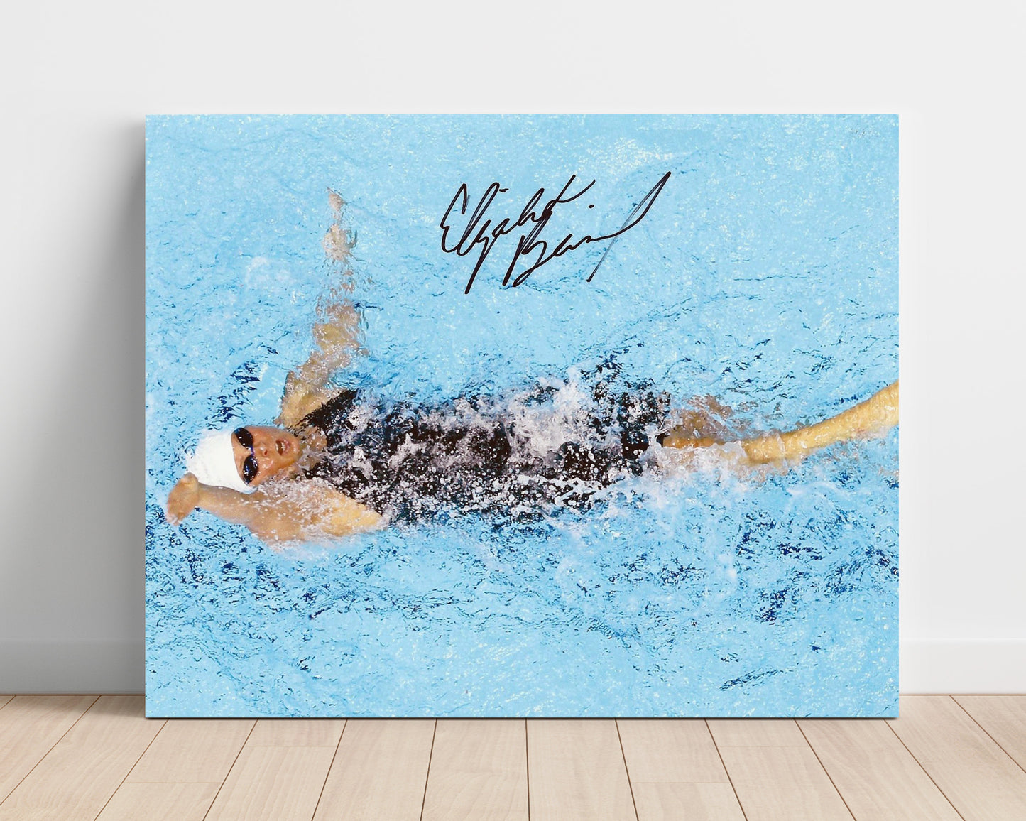 Elizabeth Beisel – Olympic Backstroke Race unframed semi-gloss poster print