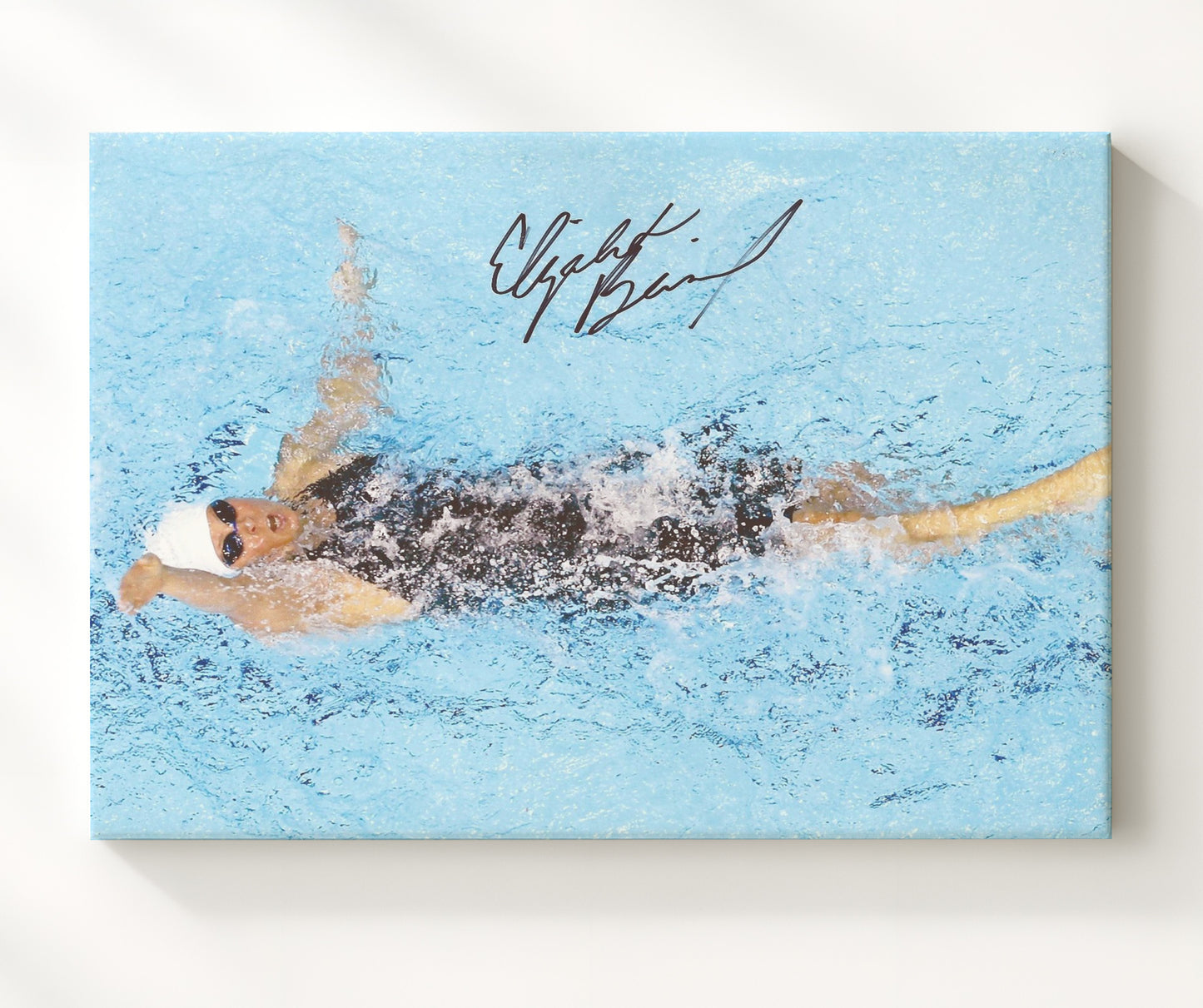 Elizabeth Beisel Olympic Backstroke Swimming Race Celebrity Wall Art 20x24 Canvas celebrity wall art print