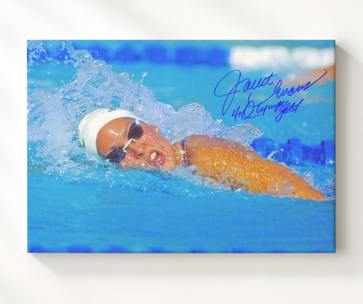 Janet Evans Olympic Freestyle Swimming Champion Celebrity Wall Art 20x24 Canvas celebrity wall art print