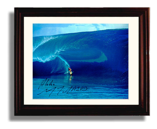 Laird Hamilton Big Wave Surfing Pipeline Celebrity Wall Art 8x10 Beveled Frame celebrity wall art print