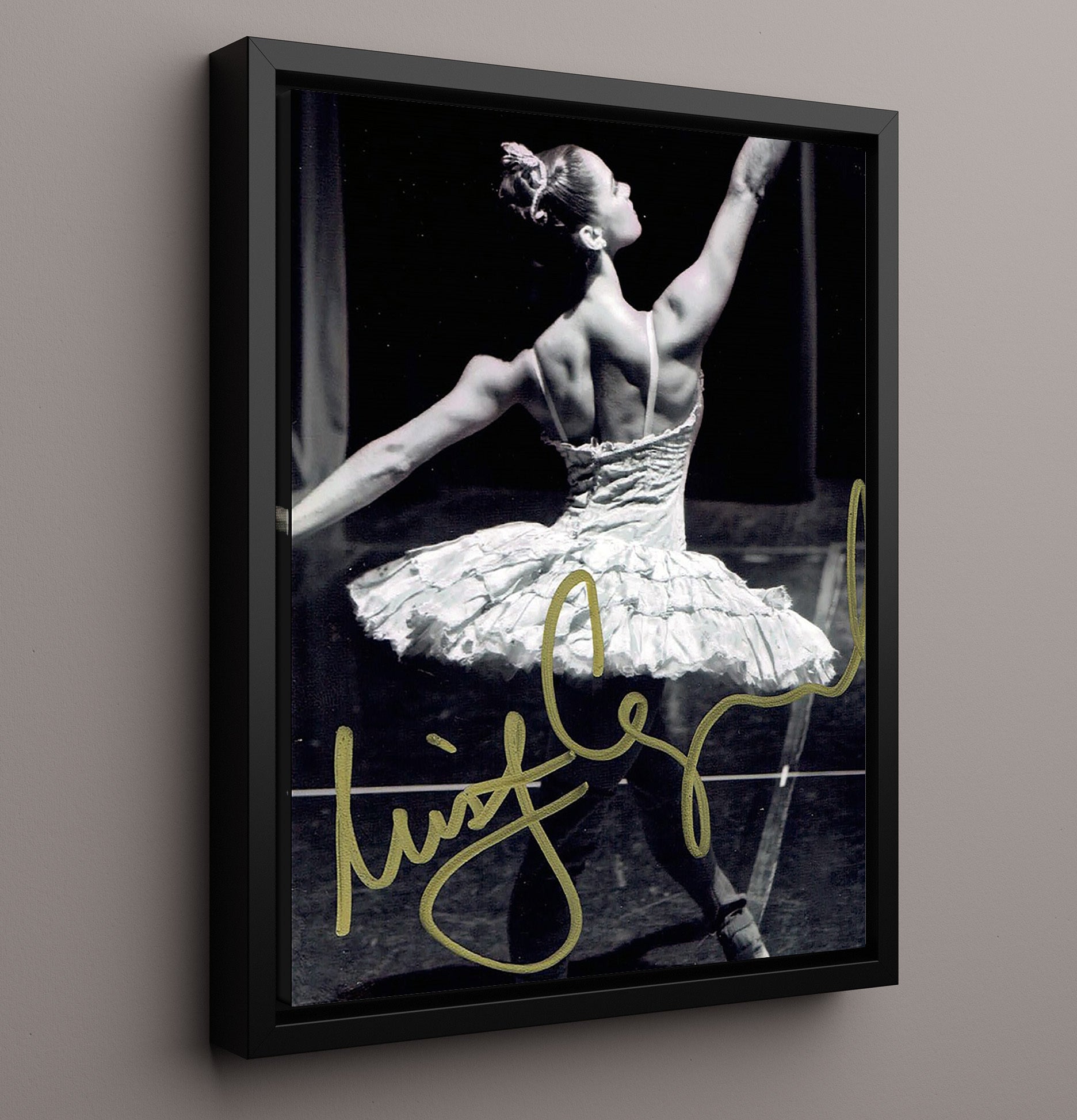 Misty Copeland Ballet Strength Portrait Celebrity Wall Art 16x20 Framed Canvas celebrity wall art print