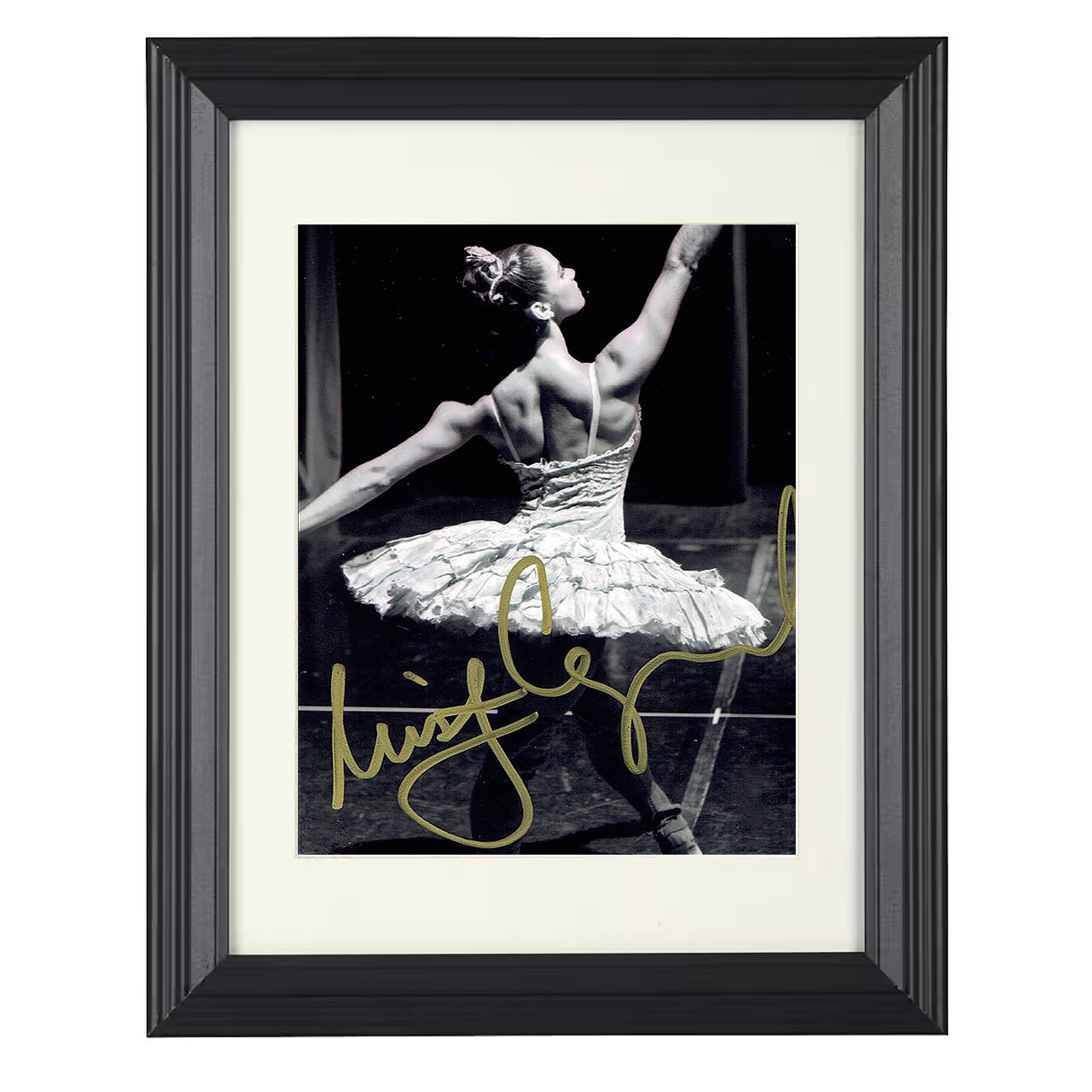 Misty Copeland – Ballet Strength and Poise 8x10 matted black framed celebrity wall art