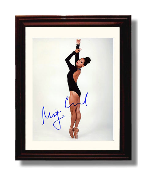 Misty Copeland Grace in Motion Ballet Portrait Celebrity Wall Art 8x10 Beveled Frame celebrity wall art print