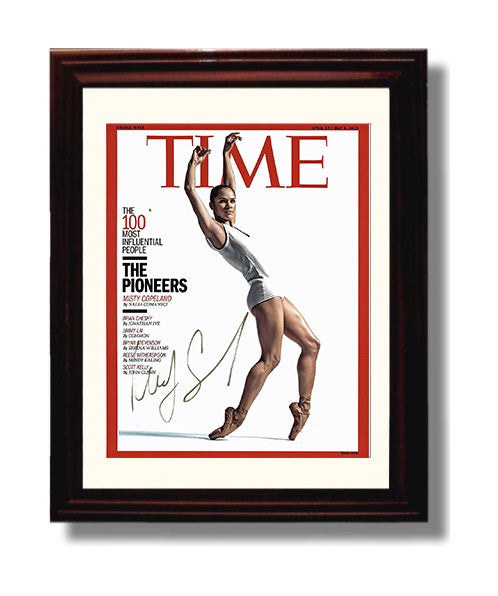 Misty Copeland TIME 100 Pioneers Cover 2015 Celebrity Wall Art 8x10 Beveled Frame celebrity wall art print